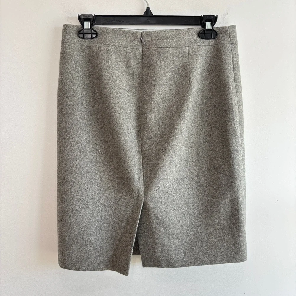 J. Crew Womens Size 4 The Pencil Skirt Wool Blend Gray Classic Preppy Academia